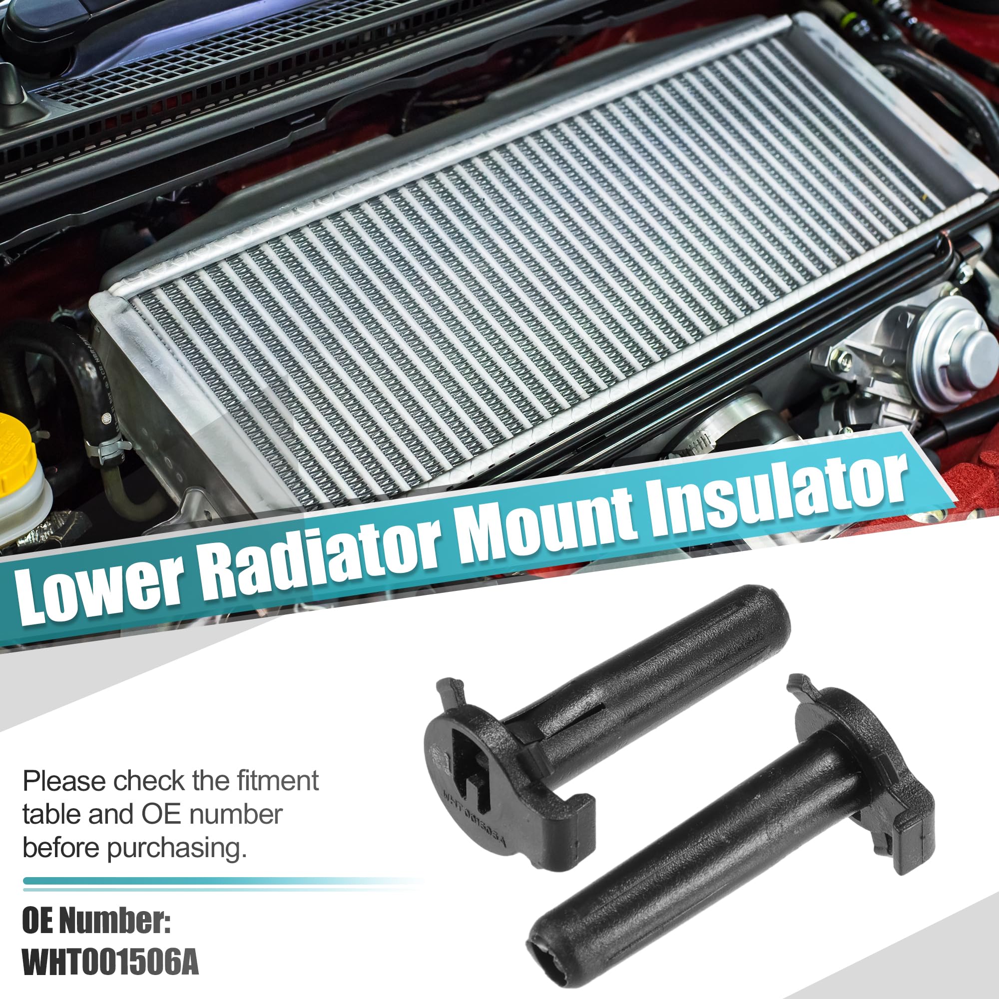 QUARKZMAN Supports De Fixation De Radiateur Pour Audi A4 09-16 2Pcs | Matériau: Plastique, Couleur: Noir, Numéro OE: WHT001506A, Compatible: Pour Audi A4 Quattro, A5, Q5 Etc.