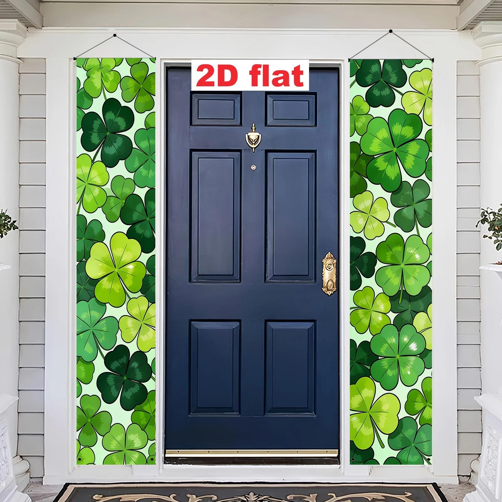 Płaski baner 2D, 1 para koupletów powitalnych z materiału winylowego na Dzień Świętego Patryka, dekoracja na święta 440 x 300 cm