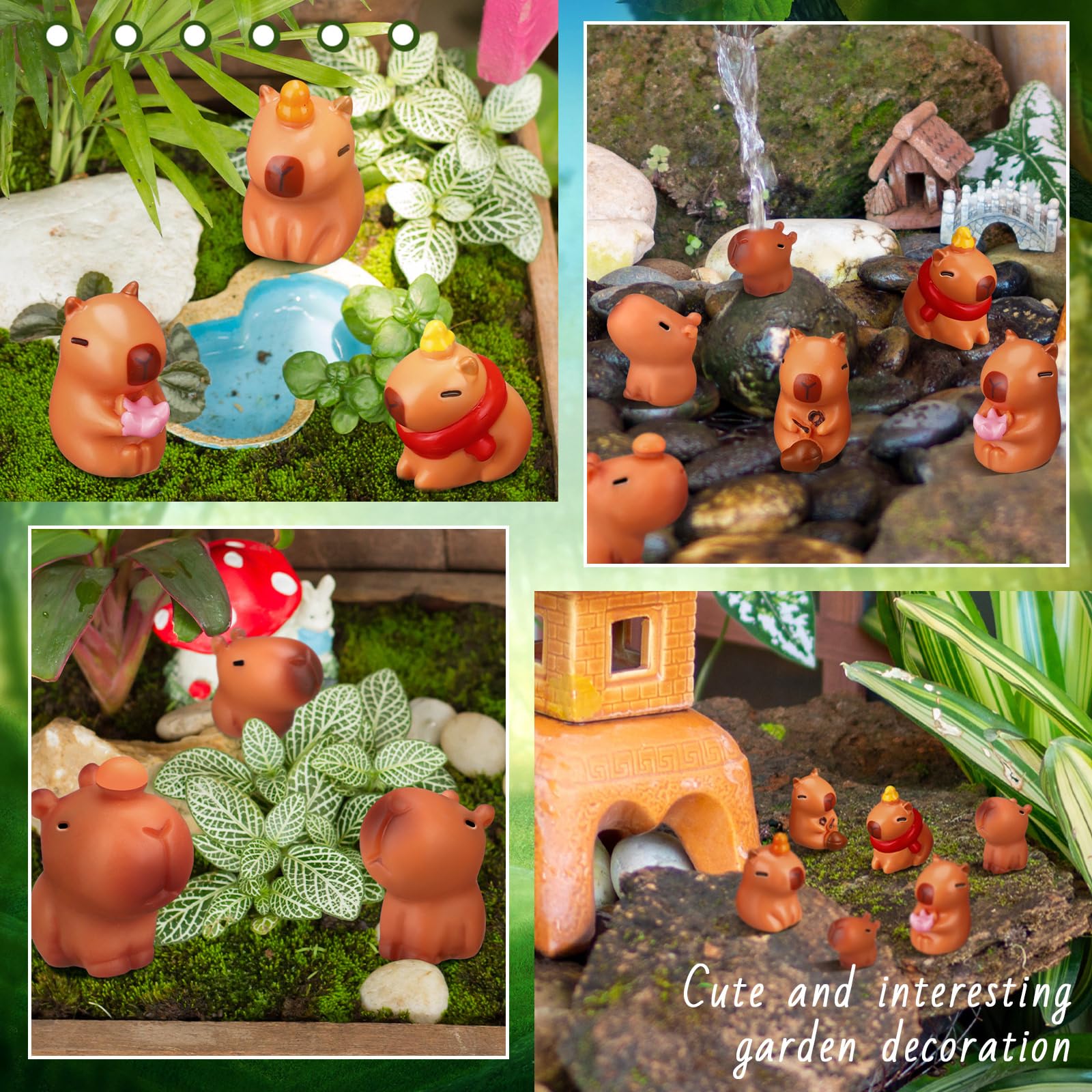 カピバラ　リル Amazon.com: Foilswirl 56 Pcs Miniature Capybara Figurine Mini