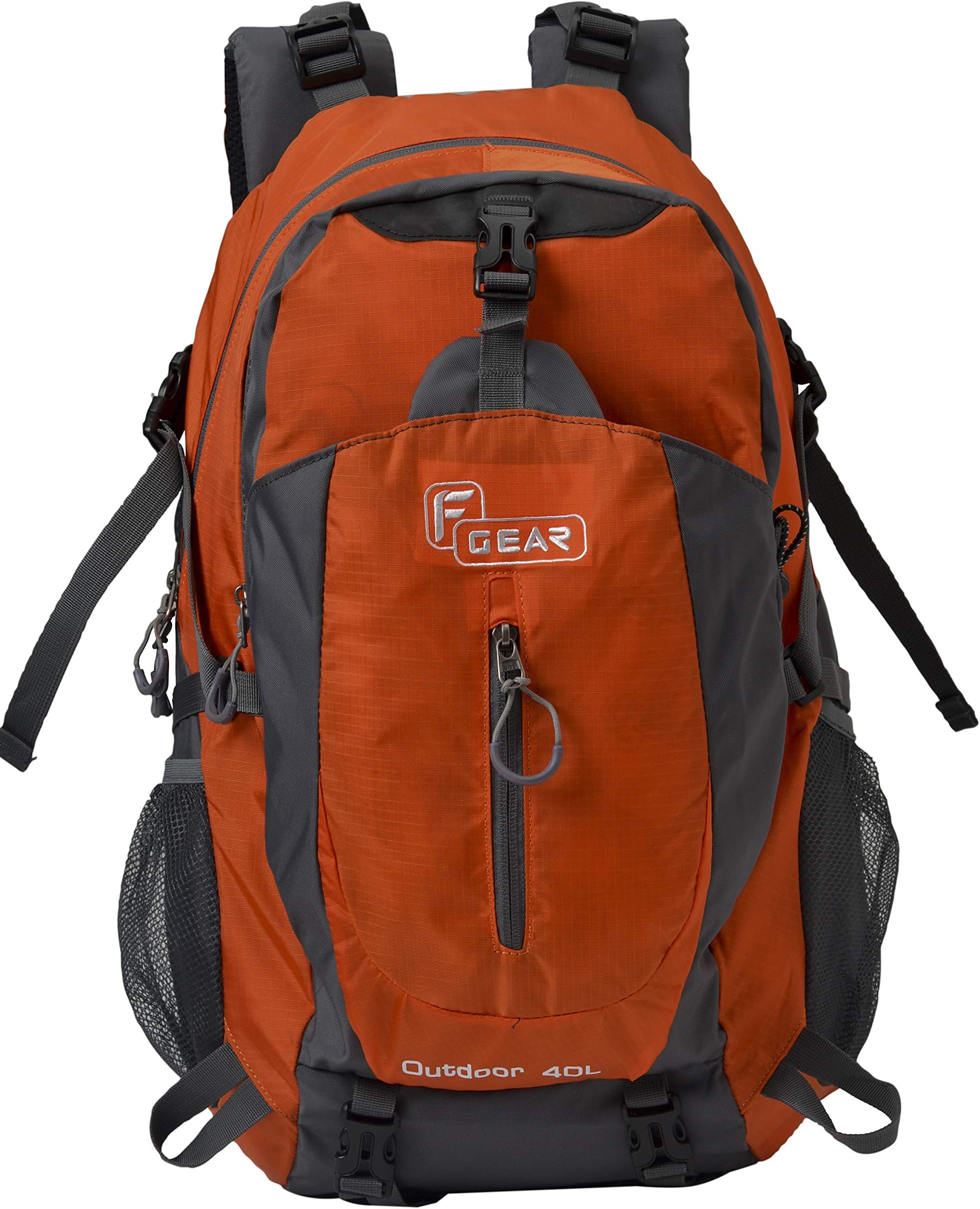 F Gear Capiche 40 Liter Hiking Bag (Saffron, Grey)