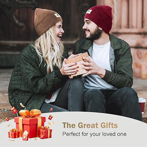 Miniatura 7 de 3 Packs Winter Beanie Hats for Men Women, Unisex Soft Warm Thick Beanies, Cuffed Knit Skull Cap