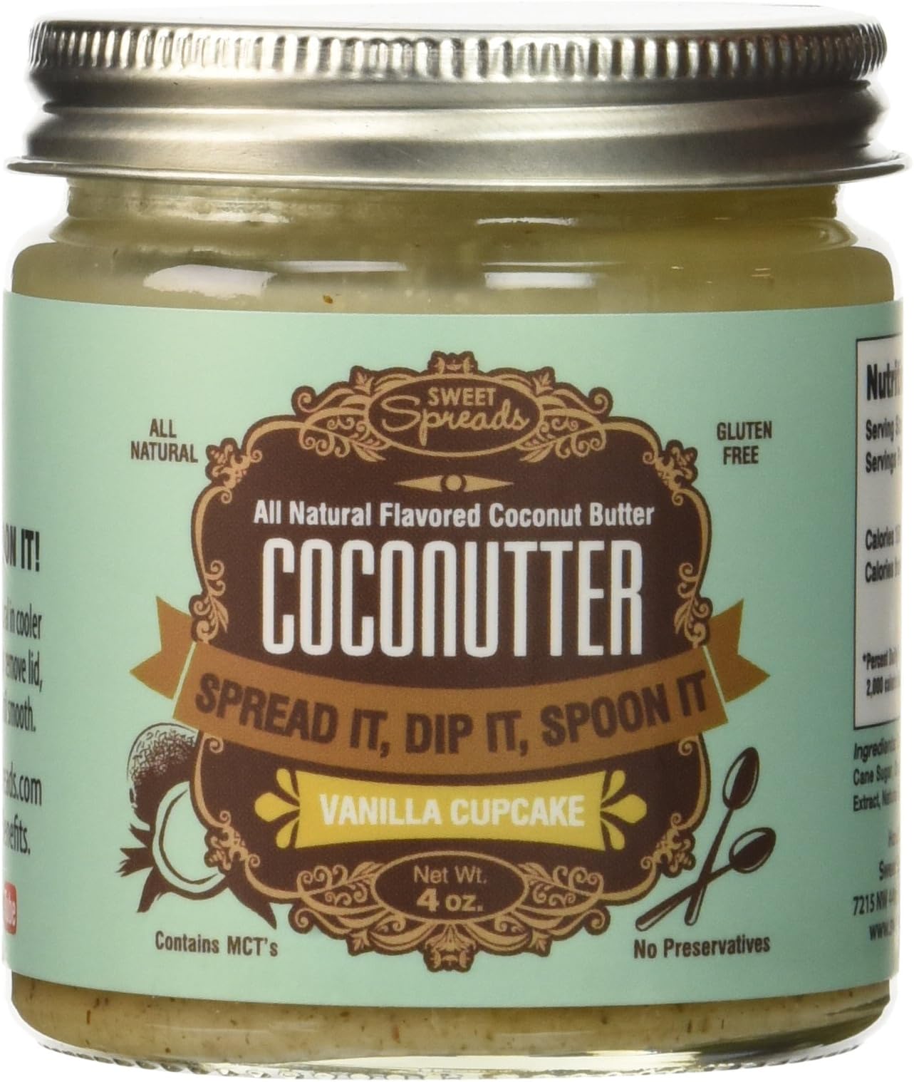 Sweet Spreads Coconutter, Vanilla Cupcake, 0.4 Pound