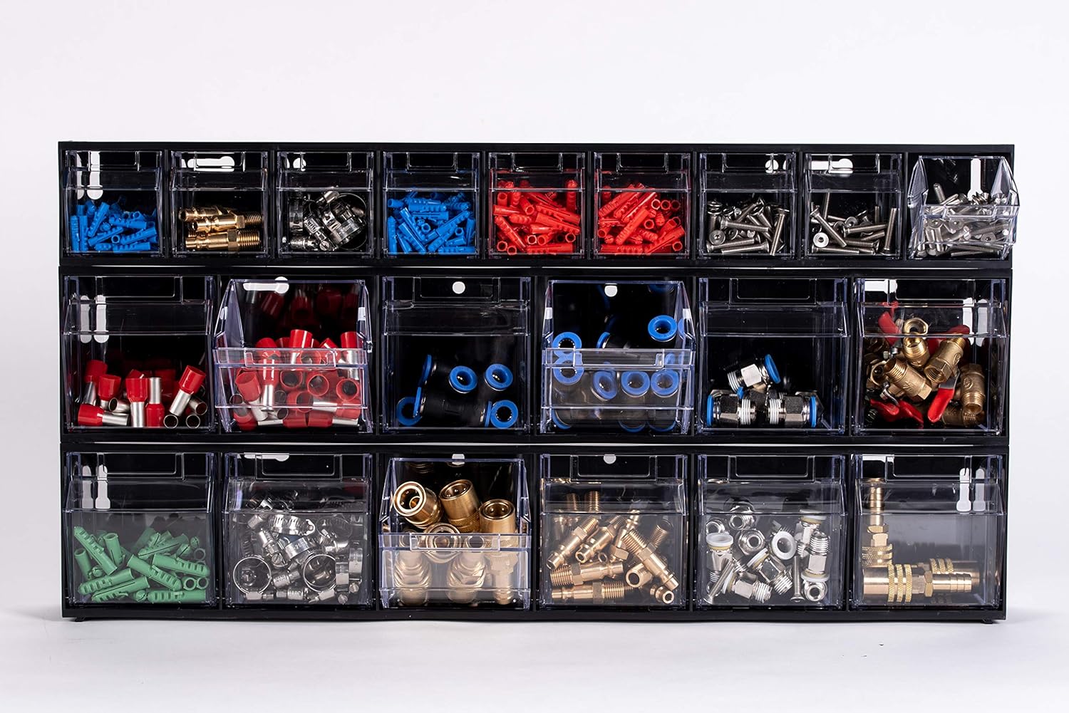 Transparent Tilt Storage System Organizer Bins Tool Organizer for Hardware and Craft (21)