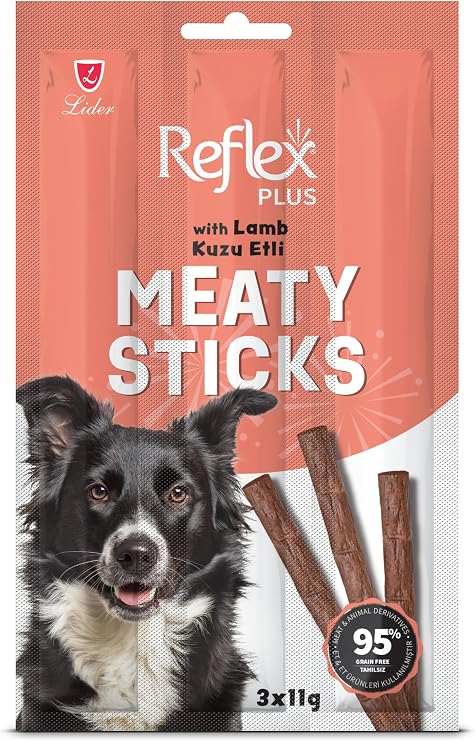 Reflex Plus Adult Dog Stick Reward Food Lamb Meat 33 Gr