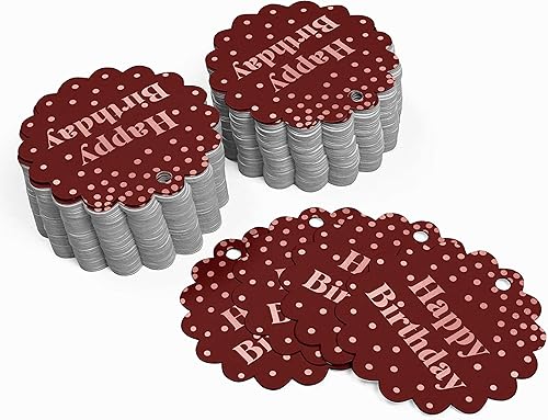 Miniatura 322 de Etiquetas colgantes para botellas de feliz cumpleaños, paquete de 100 unidades Blanco,Aqua Blue,Negro,Azul,Azul turquesa oscuro,Rosa