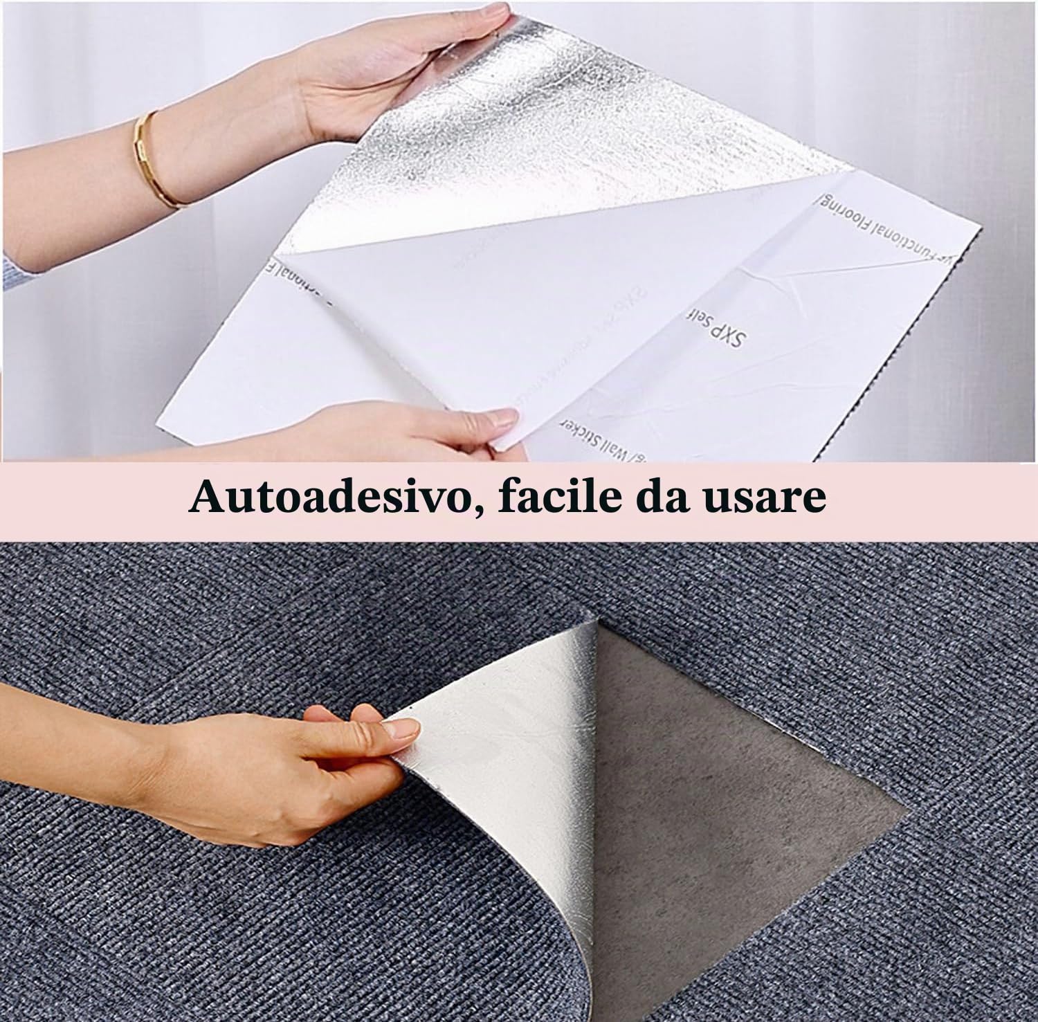 KAHEIGN 30 Pezzi Piastrelle Autoadesive per Moquette, 30CM x 30CM Piastrelle per Pavimenti Facili da Staccare e Incollare Piastrelle per Moquette Resistenti e Antiscivolo per Ufficio (Grigio Scuro)