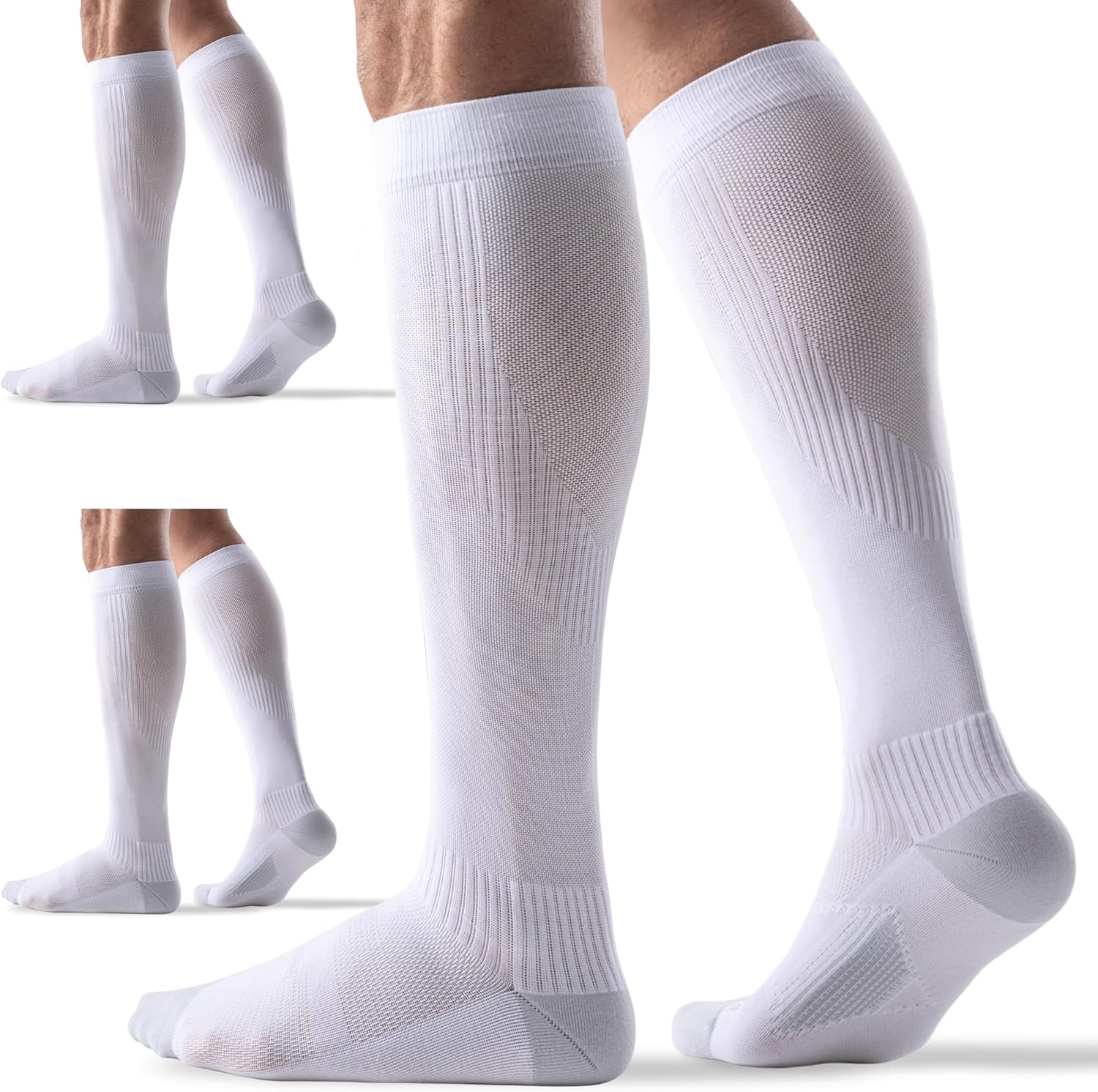 3 Pairs Compression Socks 15-20 mmHg for Women Men – Moderate Support for Circulation, Sports, Travel, Comfort Cuff 3 Pairs Compression Socks 15-20 mmHg for Women Men – Moderate Support for Circulation, Sports, Travel, Comfort Cuff