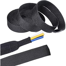 2 in 1 Heat Shrink Braided Sleeving Fabric Tubing 1/2"-40FT