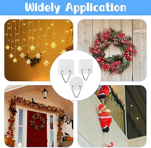 Miniatura 5 de 15 ganchos adhesivos transparentes, ganchos de techo autoadhesivos para colgar sin taladrar, gancho extraíble de cumpleaños, gancho de calcomanías