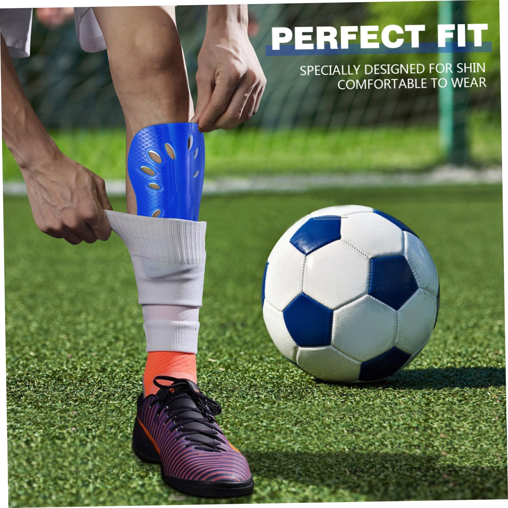 GRIRIW 5Pairs Soccer Shin Guards Professional Leg Protectors for Daily Use Lightweight and Durable with Straps Suitable for Adults and Multiple