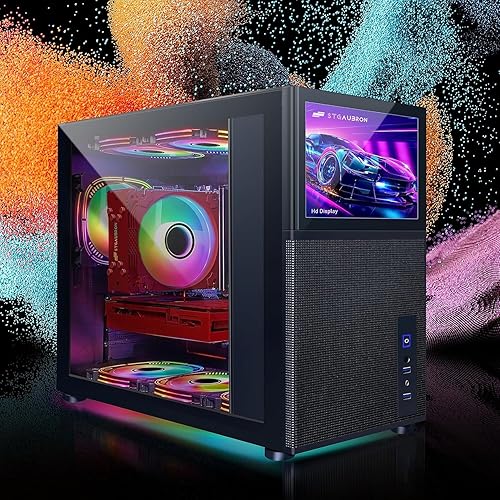 Miniatura 10 de STGAubron PC de escritorio para juegos, Intel Core i7-6700 hasta 4.0G, 32G DDR4, 2T SSD, Radeon RX 580 16G GDDR5, 600M WiFi, BT 5.0, ventilador RGB