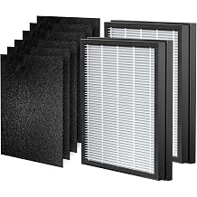 HEAPETS P358 Replacement Filters for P358 Pet Air Purifier, 6 Pre-Filters and 2 HEPA Composite Filters, Genuine Version, PJ358-2LX6JDM