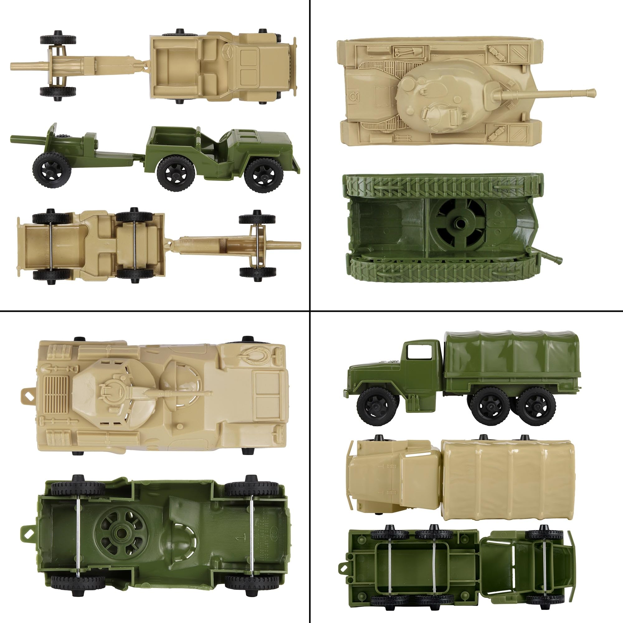 Amazon.com: Tim Mee Combat Convoy 64pc Playset - 64pc OD Green vs