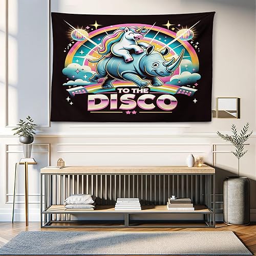 Miniatura 6 de Ambesonne Tapiz de fantasía, paisaje de fantasía con reloj, rayos de cielo de ensueño desde el techo, arte ficticio, colgante de pared ancho para