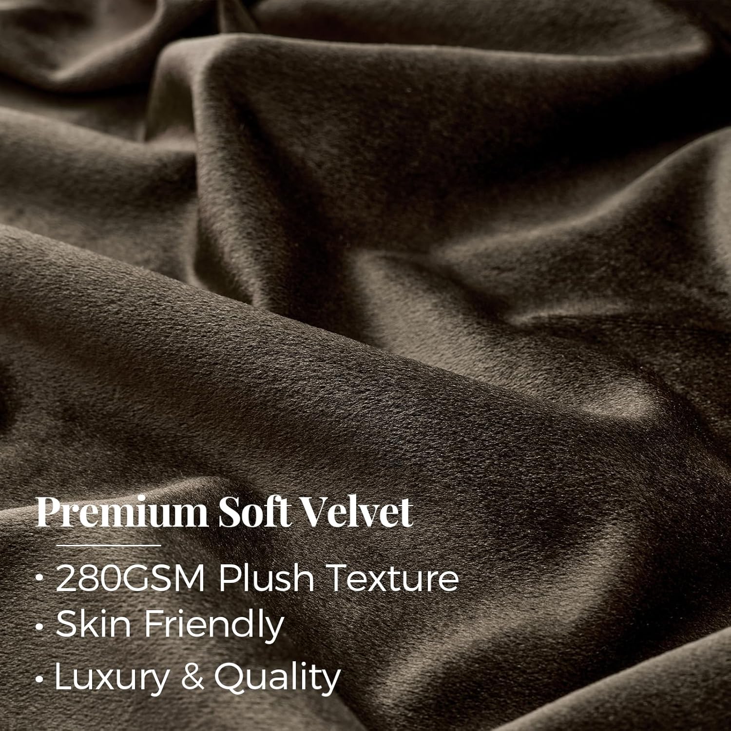 Brown Velvet Pinch Pleated Curtains: Living Room 96 Inches Long 2 Panels Set Luxury Darkening Thermal Insulated Drape with Hooks- Elegant Soundproof Noise Reducing Back Tab Window Curtain for Bedroom