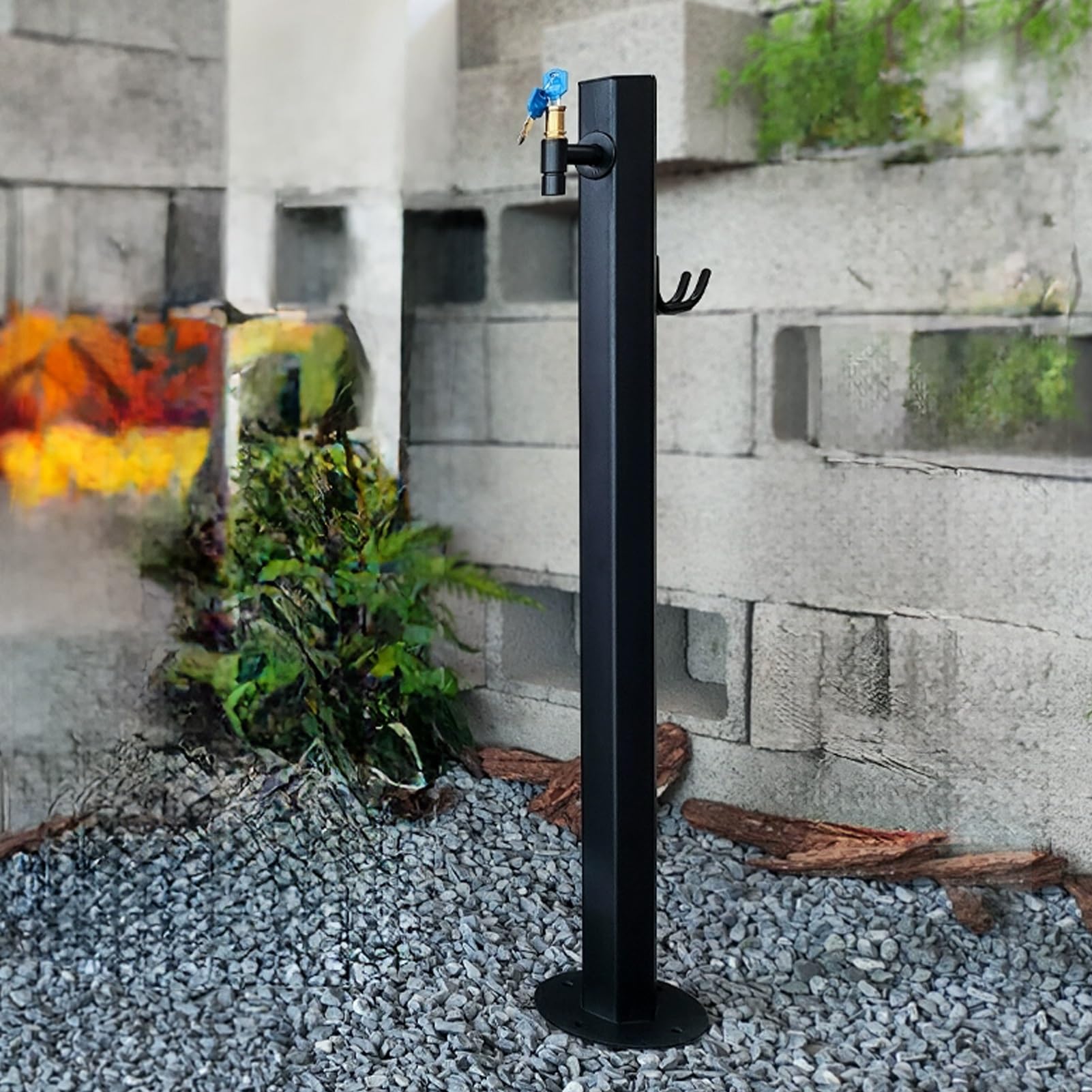 ZYCHSJXA Stainless Steel Outdoor Water Column - Independent Garden Faucet Black Irrigation Solution for and Landscaping Stylish Design