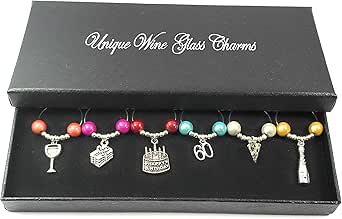 Libbys Market Place Around The World 2 Wine Glass Charms | Desertcart - View #6