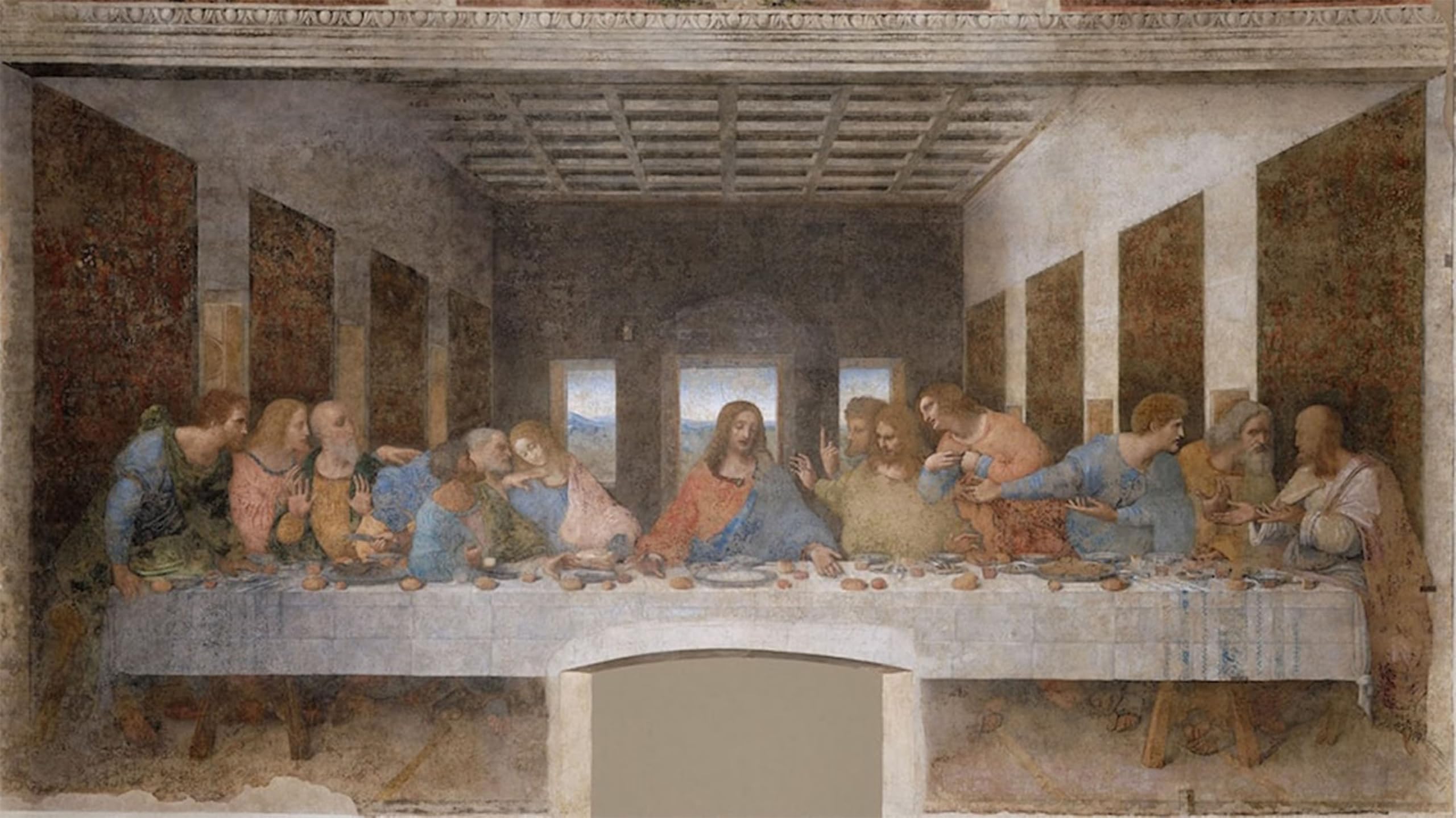 SERENDIPITP Vintage Picture Print on Canvas Wall Art Poster the Last Supper by Leonardo Da Vinci Artwork Print Poster for Wall Decor 60x90cm