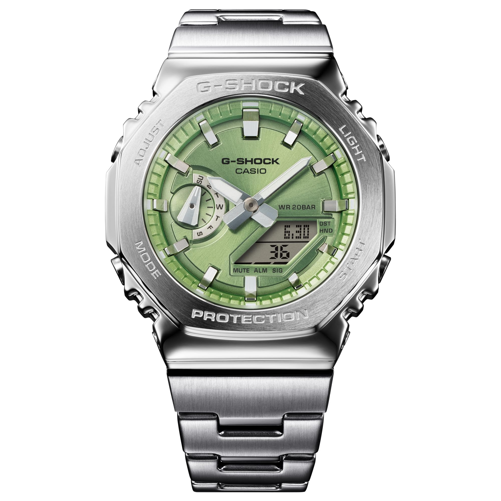 Amazon | カシオ G-Shock 八角形 ライムグリーン ステンレススチール