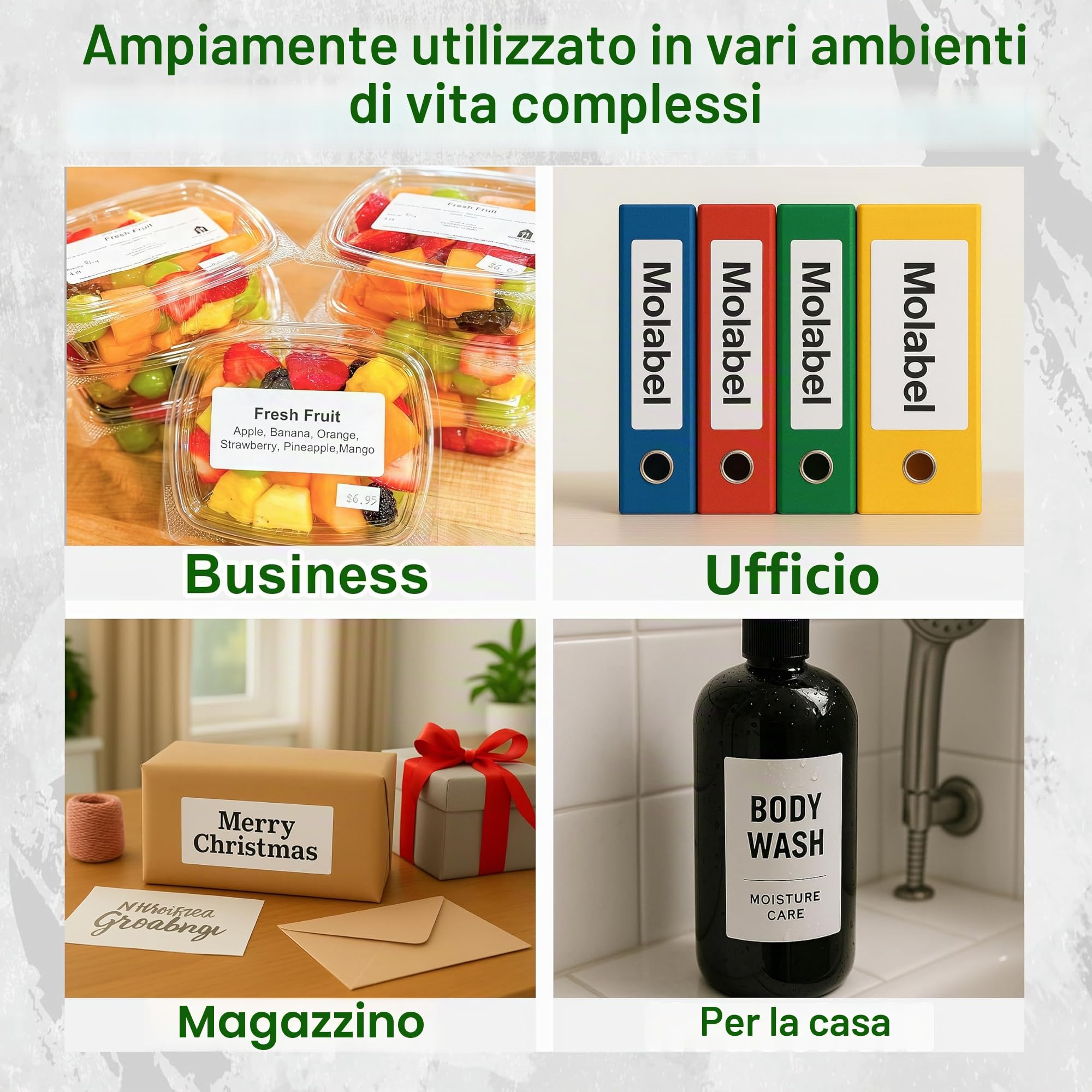 etichette per indirizzi con chip RFID – 8 rotoli compatibili Dymo 99014 S0722430, 54 x 101 mm, 220 etichette/rotolo, per stampanti Dymo LabelWriter 550, 550 Turbo, 5XL e altre