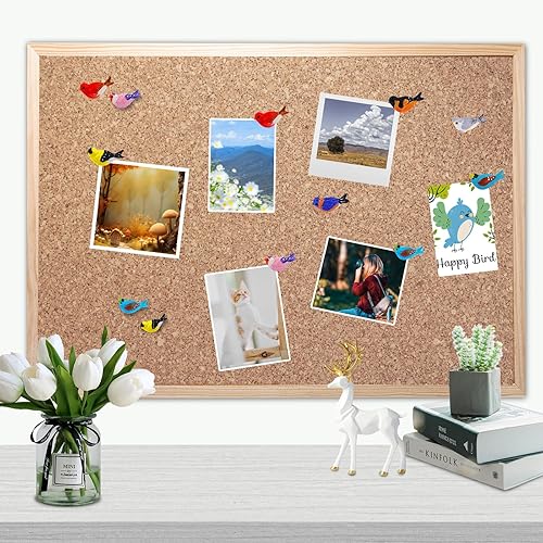 Miniatura 5 de 15 alfileres decorativos de pájaros lindos, tachuelas coloridas para tablero de corcho, pared característica, pizarra blanca, pared de fotos, mapa,