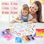 Ilootm Friendship Bracelet Kit, 16800pcs, 96 Colors Polymer Clay & Glass Seed Beads, DIY Jewelry Making Kit for Adults