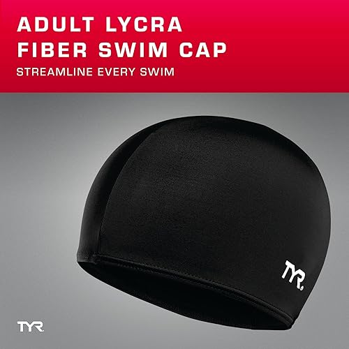 Miniatura 10 de TYR Gorro de natación de fibra de licra para adultos