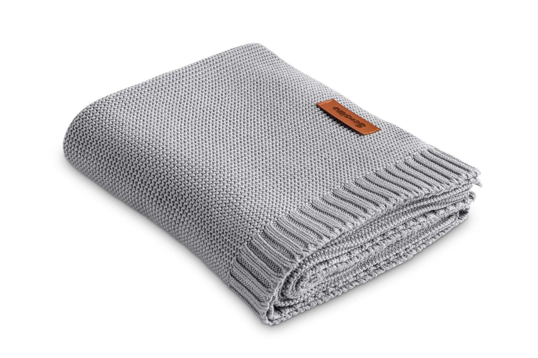 Coperta per neonati in cotone e bambù - Coperta morbida per neonati 80x100 cm - Coperta leggera a maglia per neonati e bambini - Grigio