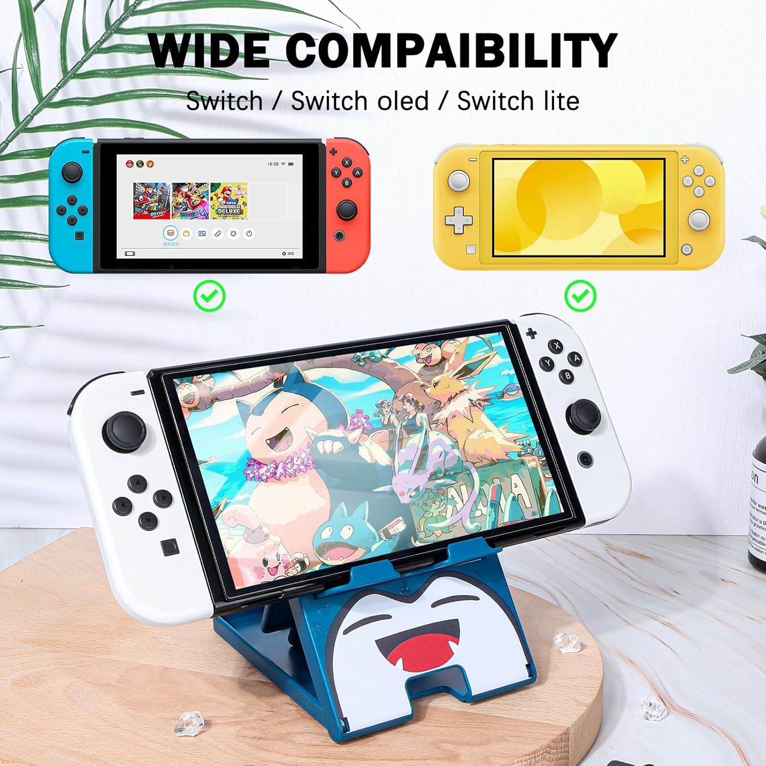 DLseego Switch Stand - Animal Crossing Angle Adjustable Holder, Portable Foldable Non-Slip Non-Shake Bracket - Blue - Image 3