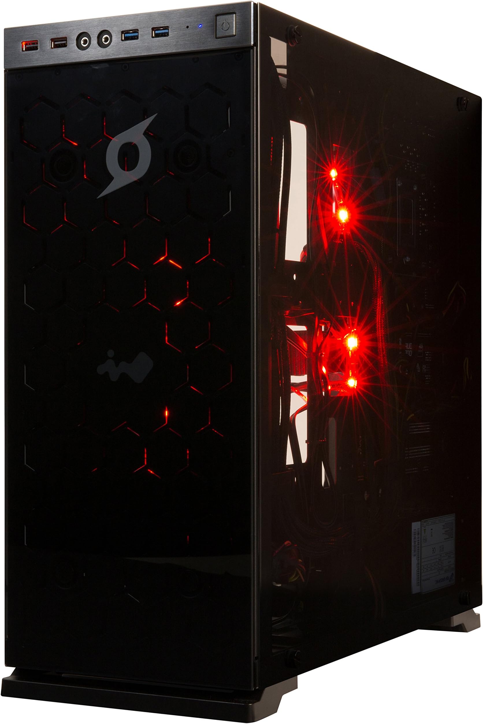 StormForce Inferno Gaming Desktop PC - (Black) - (Intel Core i7-6700K 4.4 GHz , 32 GB RAM, 3 TB HDD, 512 GB SSD, NVIDIA GeForce GTX 1080 Dedicated Graphics, DVD/RW, Wi-Fi, Windows 10)