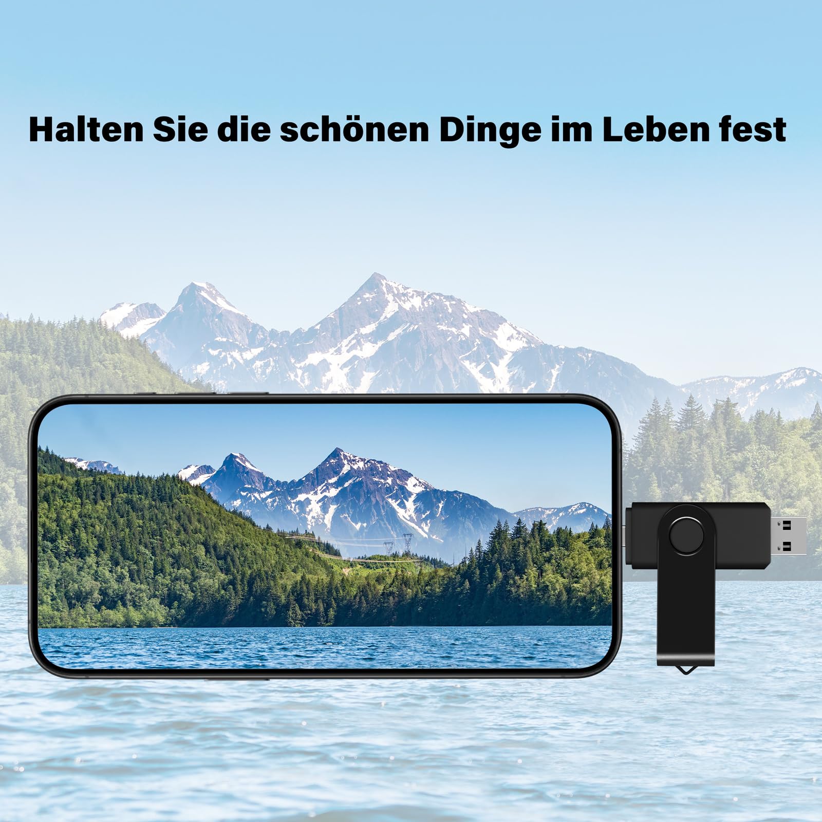 TEWENE Memoria USB C de 8 GB, paquete de 10 unidades, USB 2.0 para teléfono y almohadilla, memoria para teléfono móvil 2 en 1 (USB-C y USB-A), para teléfono/tableta/teléfonos Android y ordenadores.