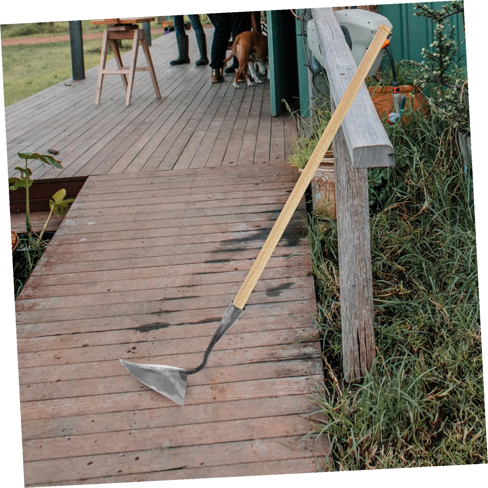 Abaodam Houe à Main de Jardin en Acier Inoxydable, Tête de Houe Noire, Outil de Binage Robuste, pour Vergers et Jardins, Passionnés de Jardinage