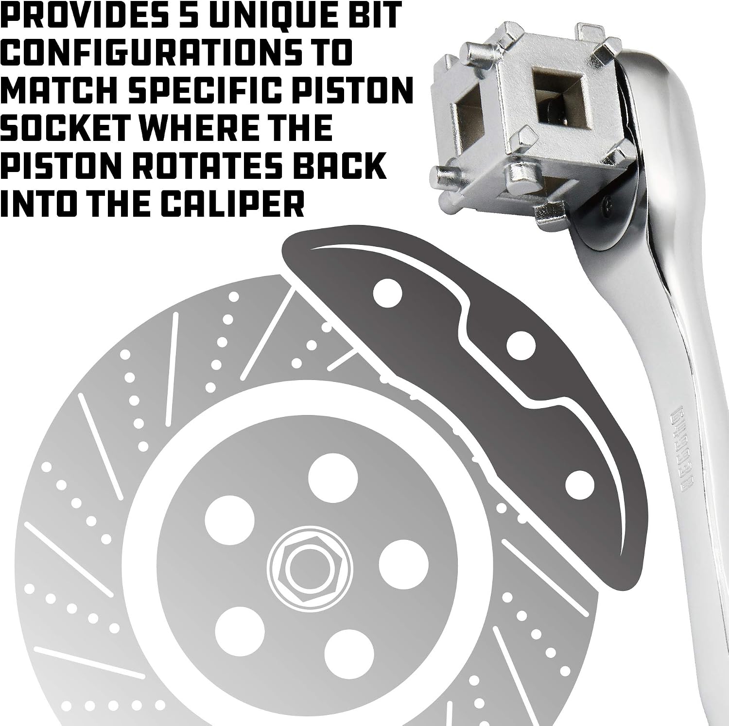 Alltrade 648410 Disc Brake Piston Tool (Pack of 2)