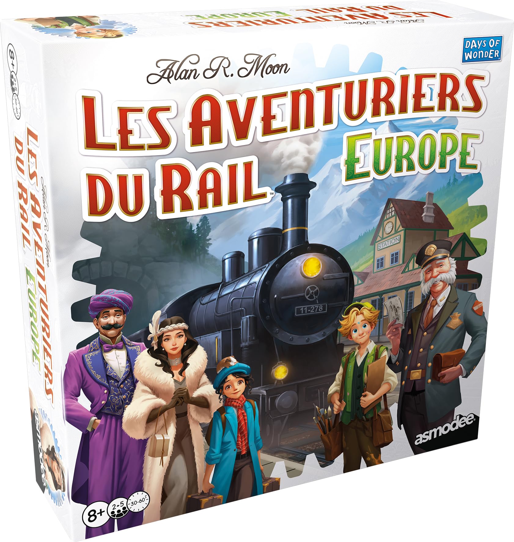 Les aventuriers du rail Asmodee Europe Jeu de Base - Version Française - Jeu de Société et Stratégie pour Enfants dès 8 Ans - 2 à 5 Joueurs - Days of Wonder