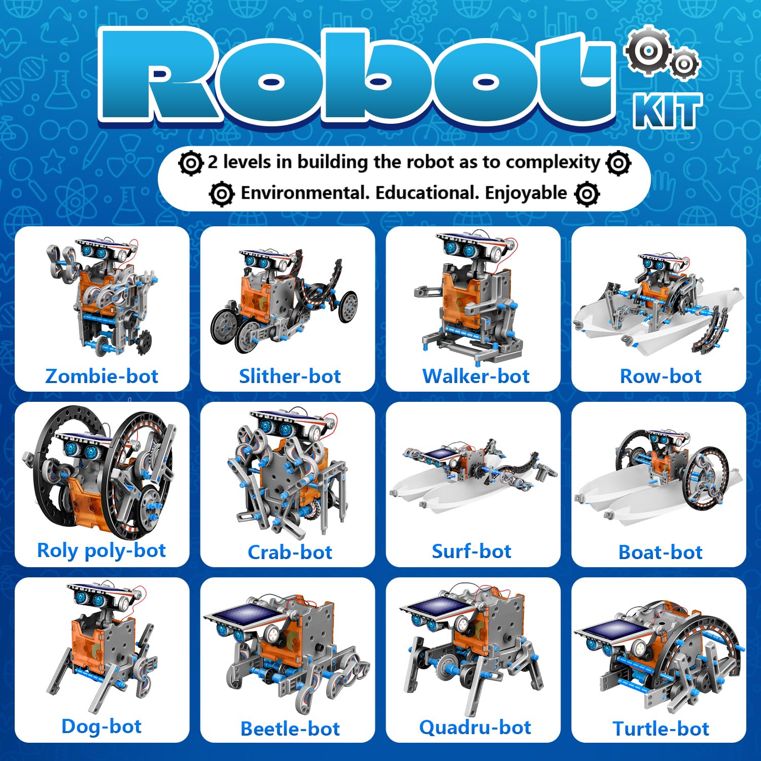 Amazon | Dioju 13-in-1 ソーラーロボットおもちゃ 対象年齢8 9 10 11