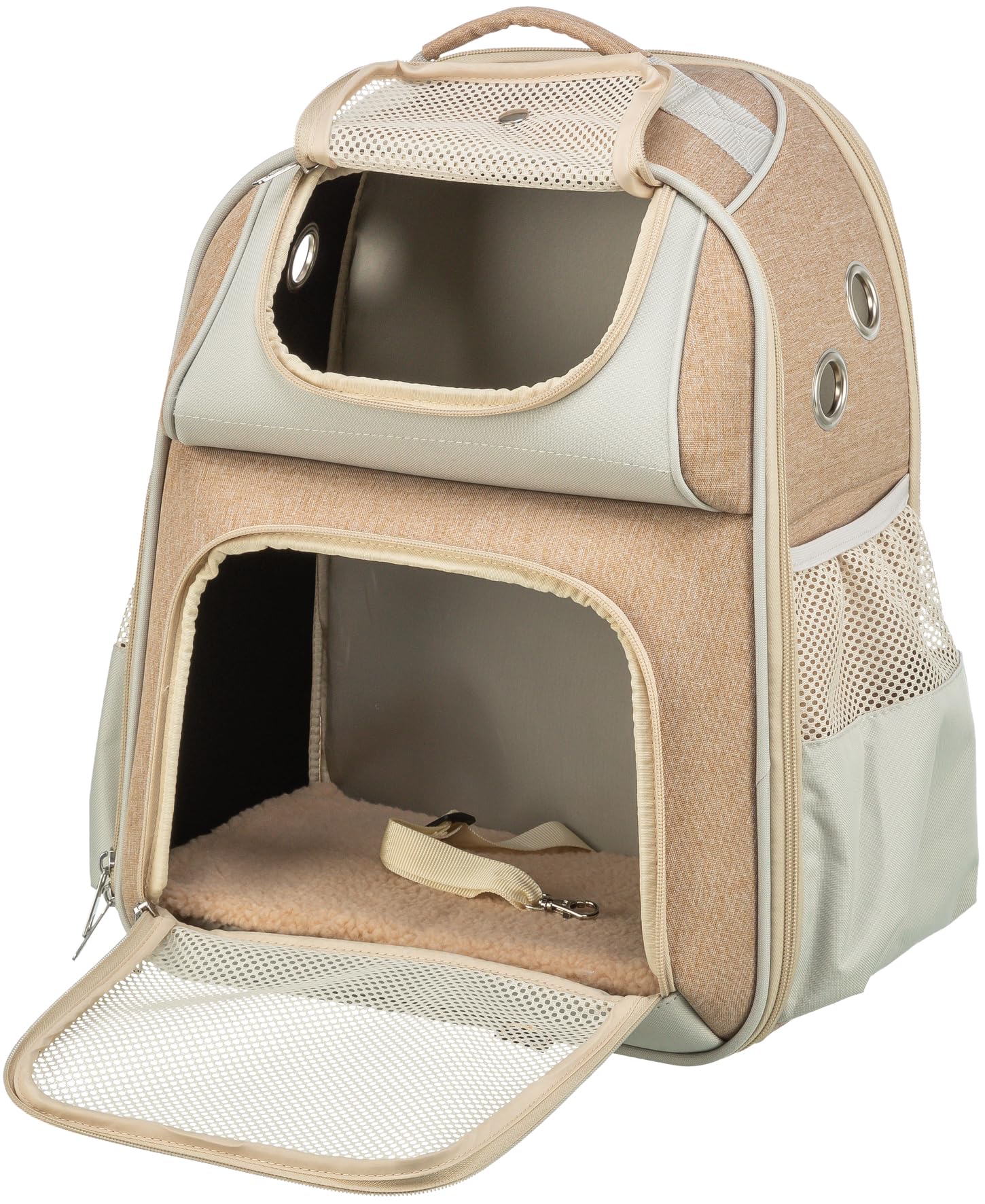 TRIXIE Mochila Willow, 38 × 25 × 45 cm, Beige/Marrón