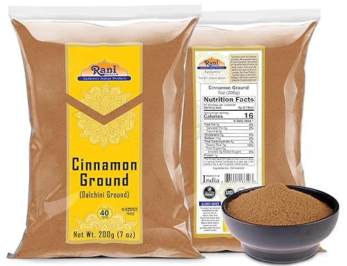 Miniatura 2 de Rani Canela en polvo (molida) Especias 7 onzas (7.05 oz)  Todo natural  Sin sal  Vegano  Sin colores  Apto para gluten  Sin OMG  Kosher