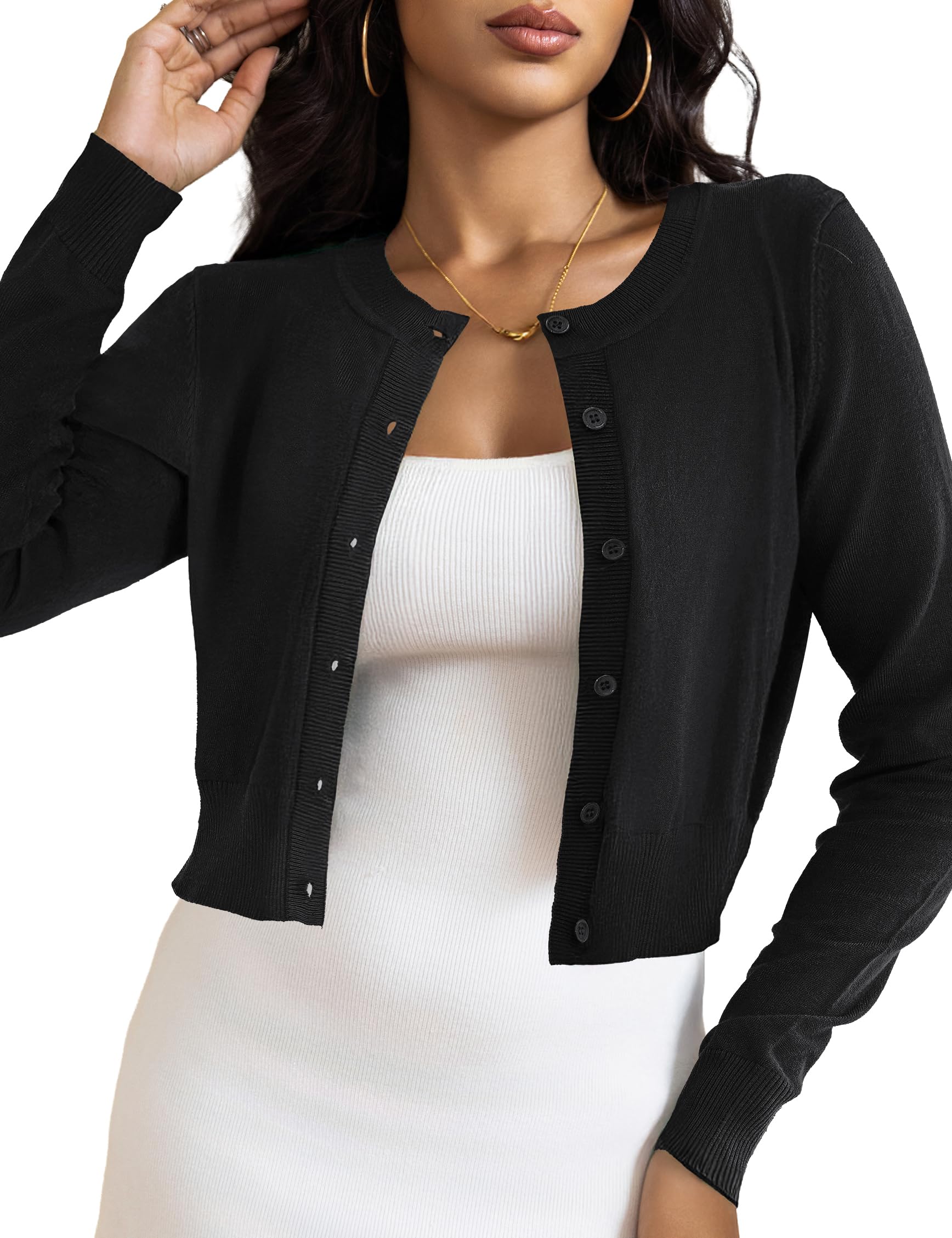 Letdiosto Cropped Cardigan