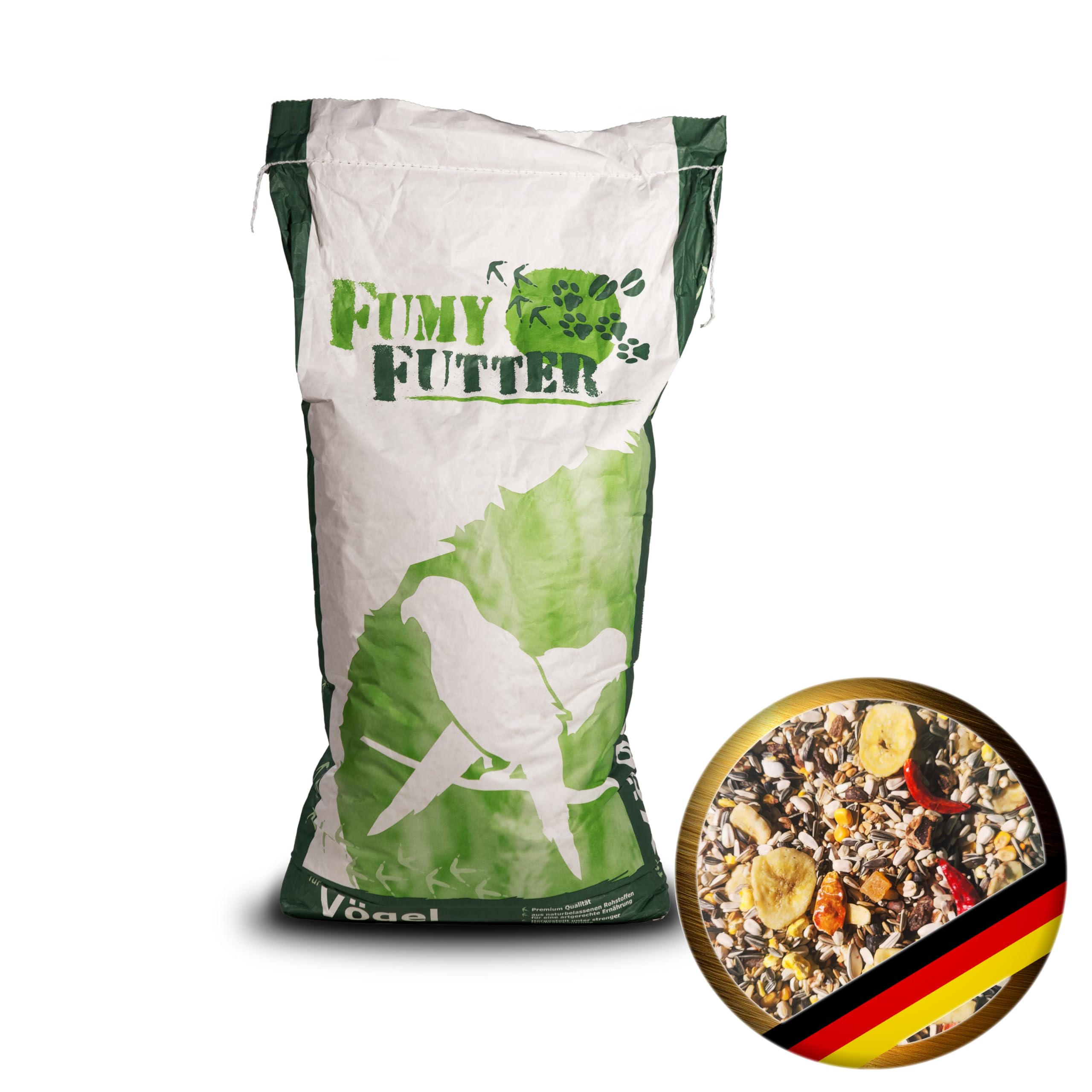Papagei Frucht Mix, Exklusives Alleinfutter, Premium-Papageienfutter für Aras, Graupapageien und Amazonen, mit Früchten, Nüssen und Chilis verfeinert, 12,5kg, 1x Sack