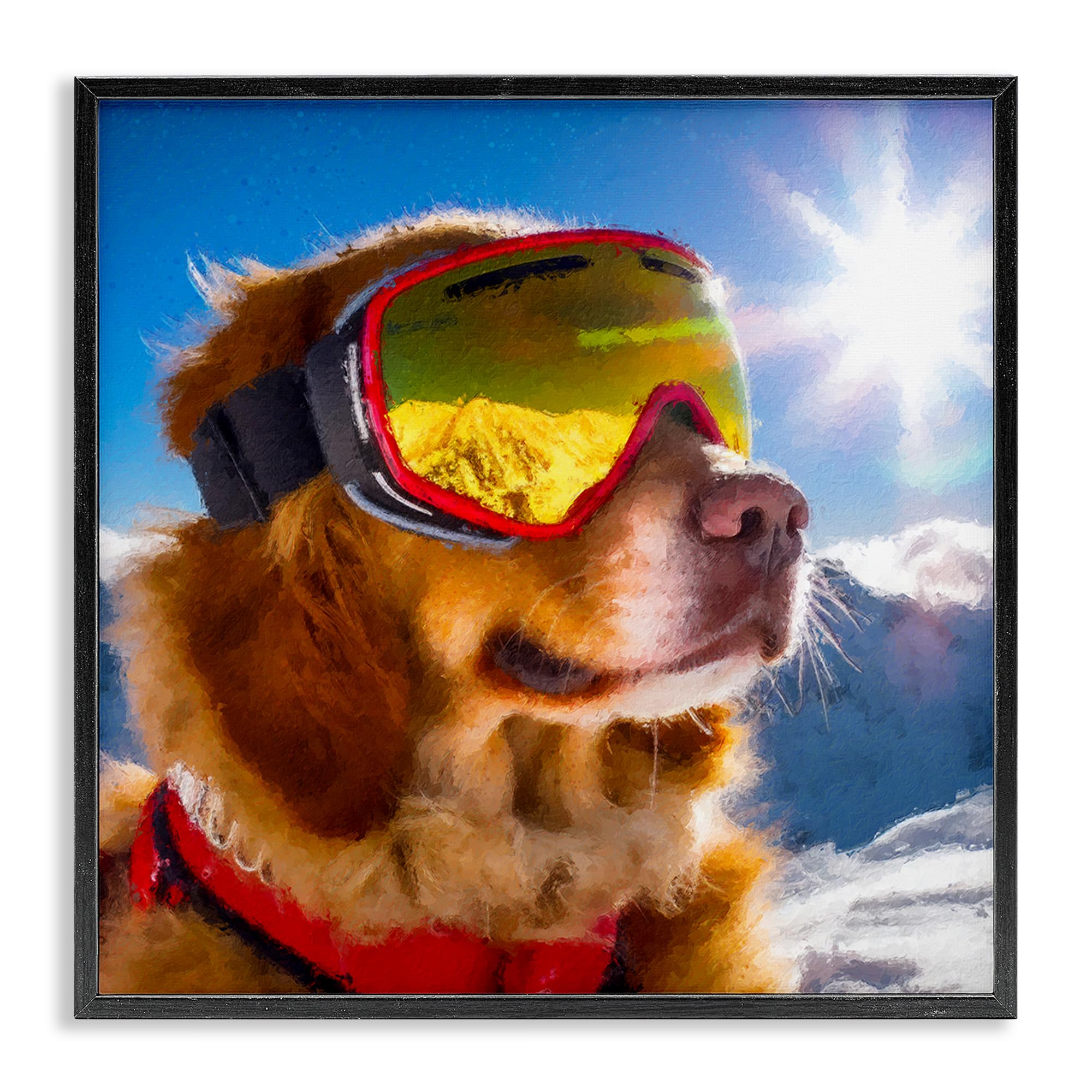 'Ski Goggles Retriever'| Framed Giclee Art