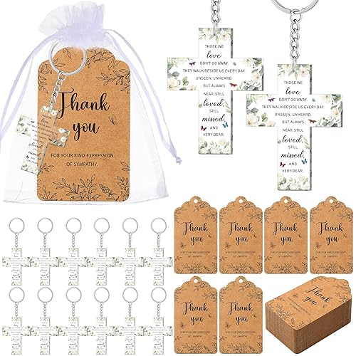 60 Set Funeral Favors Celebration of Life Favors Acrylic Keychains