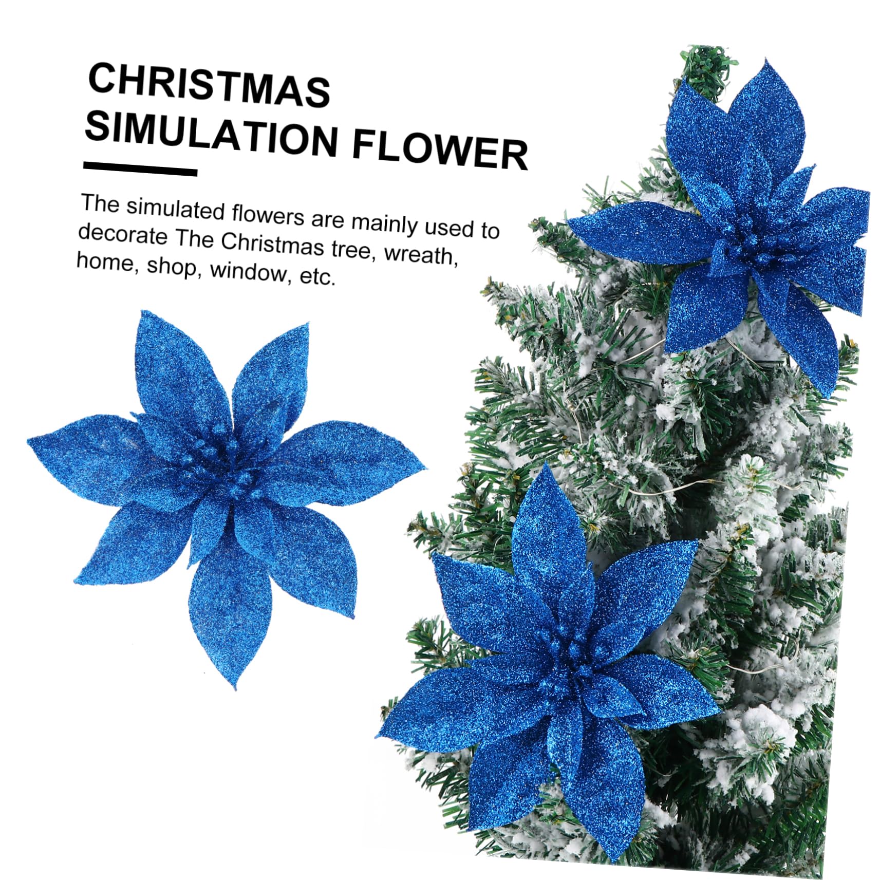 Abaodam 18stücke Teiliges Weihnachtsblumen-dekorationsset Aus Kunstblumen Für Weihnachtsbaum Türen Und Fenster Poinsettia Für Festliche Anlässe Und Stilvolle Weihnachtsdekoration
