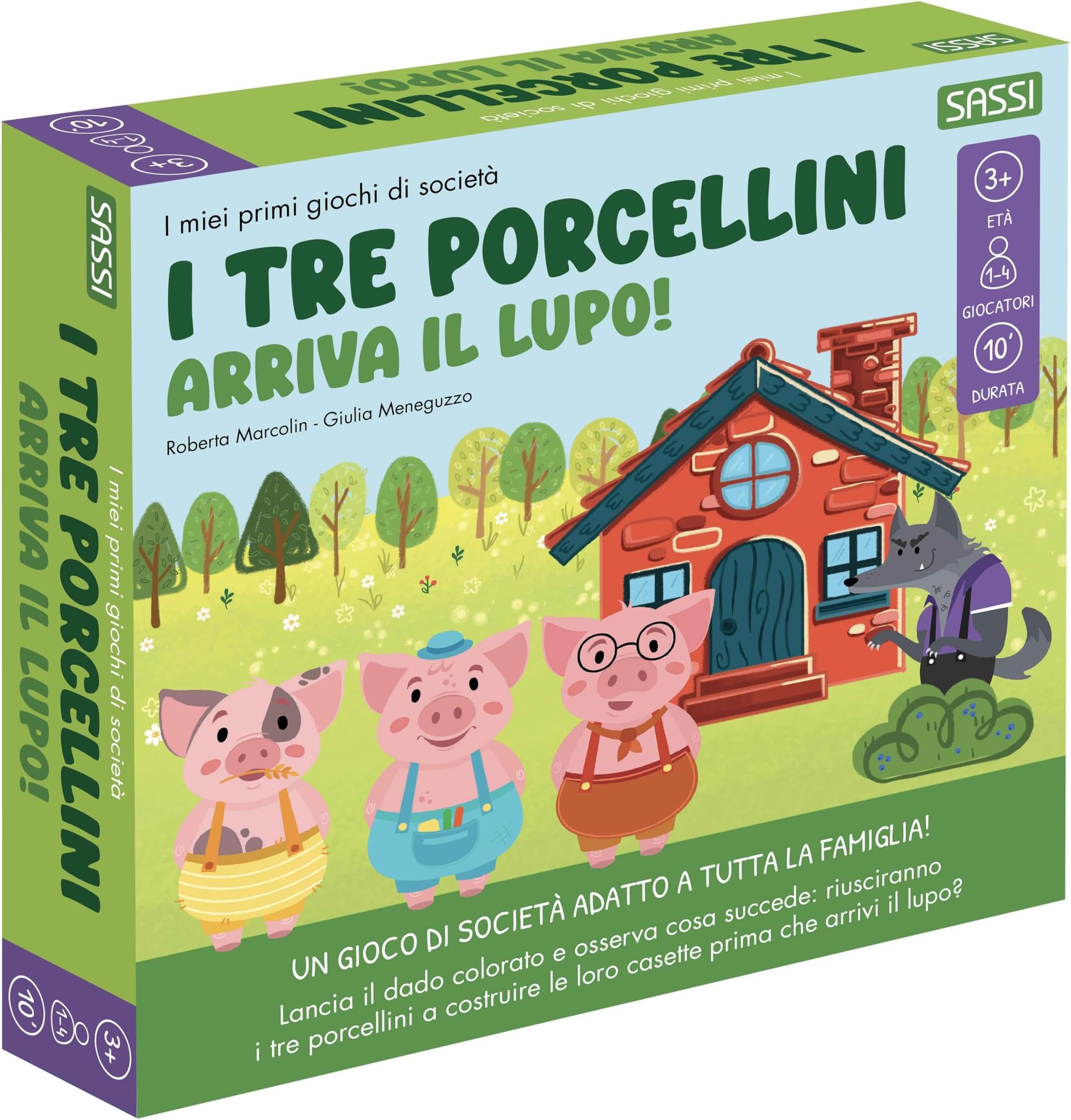 I tre porcellini. Arriva il lupo! I miei primi giochi di società. Con gadget (Sassi junior)