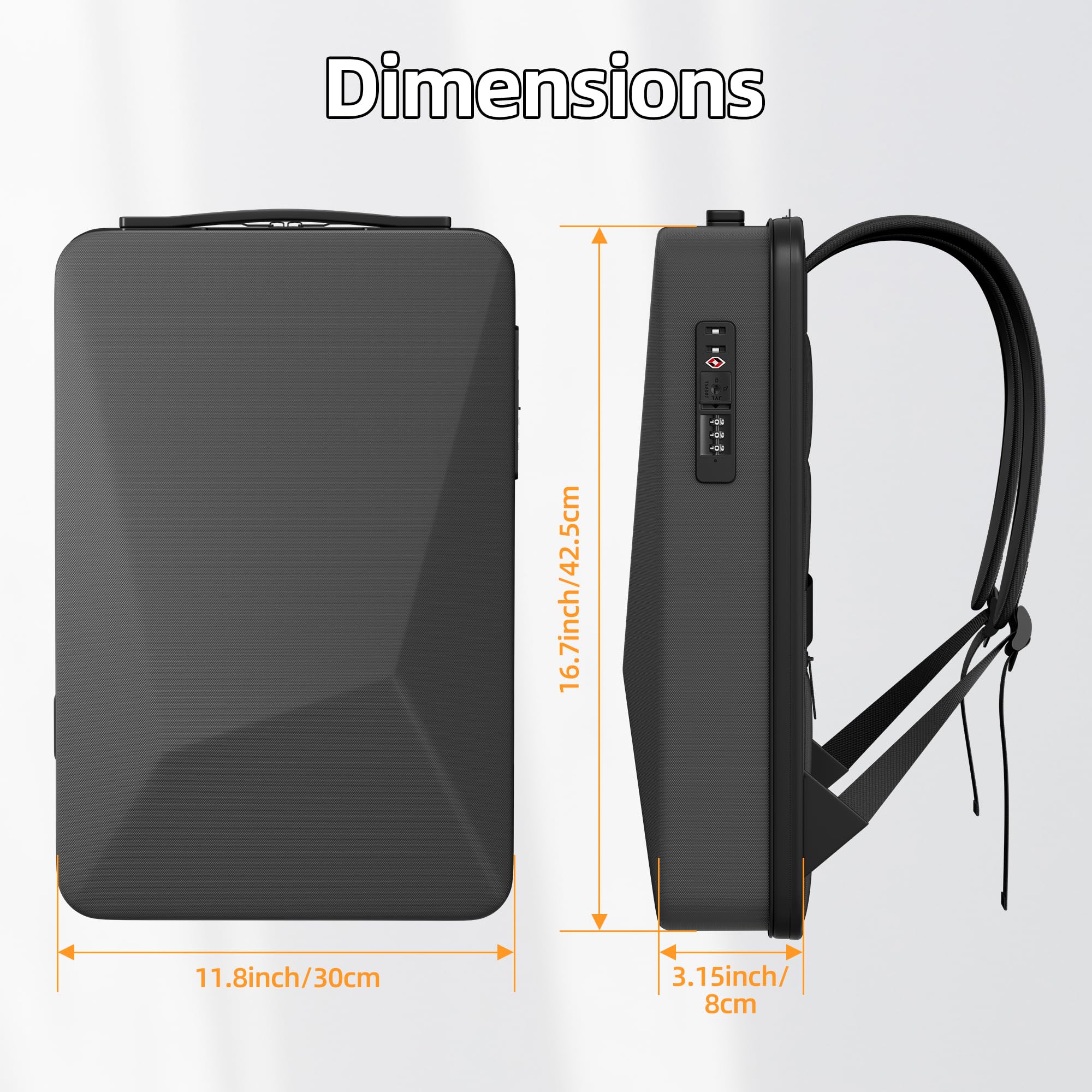 Joinfworld Starlink MINI Zaino Impermeabile con Porta di Ricarica USB,Starlink Mini Case per Cavi di Alimentazione, Adattatore Batteria e Altro con Blocco TSA, Antifurto