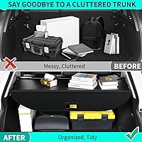 Vista 3 de Tecoom Cubierta de carga de coche para Toyota RAV4 2013 2014 2015 2016 2017 2018 accesorios, cubierta retráctil para maletero compatible con RAV4