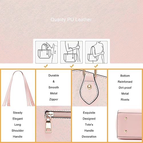 Miniatura 7 de CHICAROUSAL Bolso tote para mujer, bolsos grandes y carteras para mujer, de cuero PU, bolsos de hombro para mujer