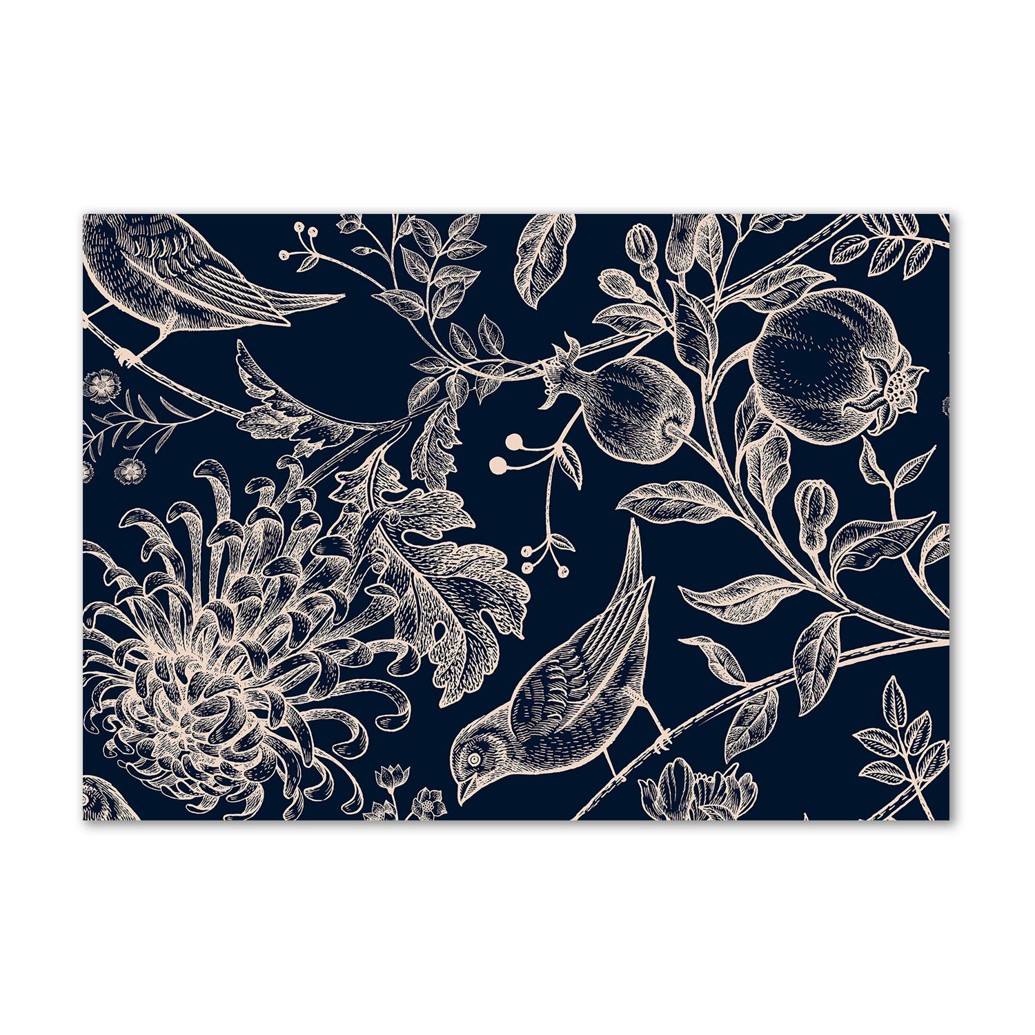 Acrylic glass picture flores y pájaros pour décoration murale moderne