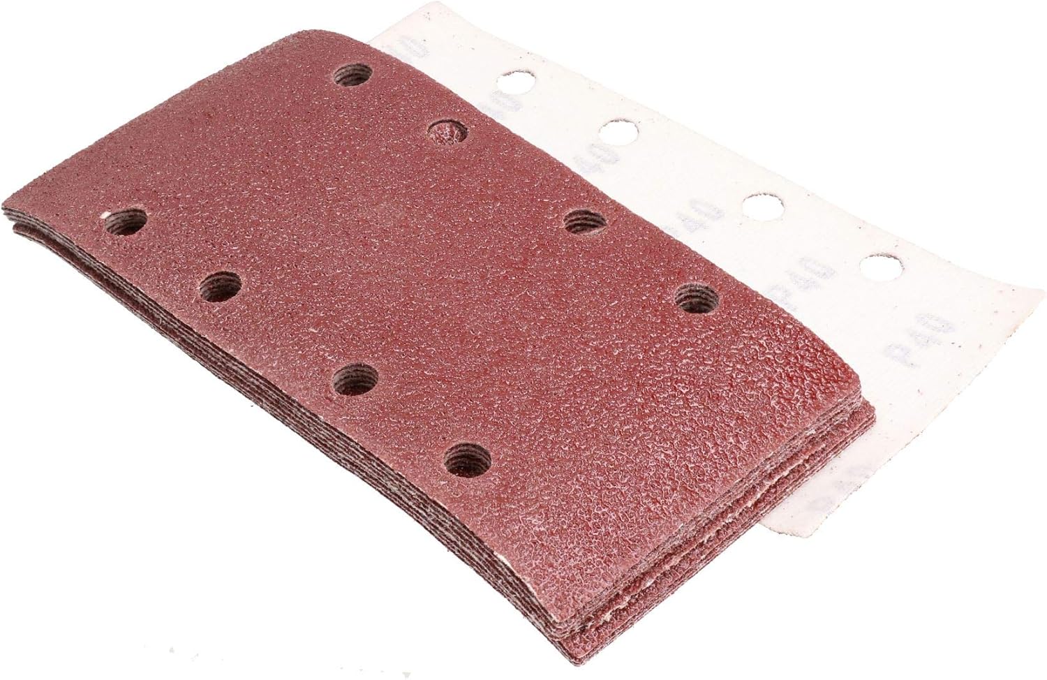 Hook/Loop 1/3 Sheet Sanding Sander Sandpaper Pads 50 Pack 40 Grit