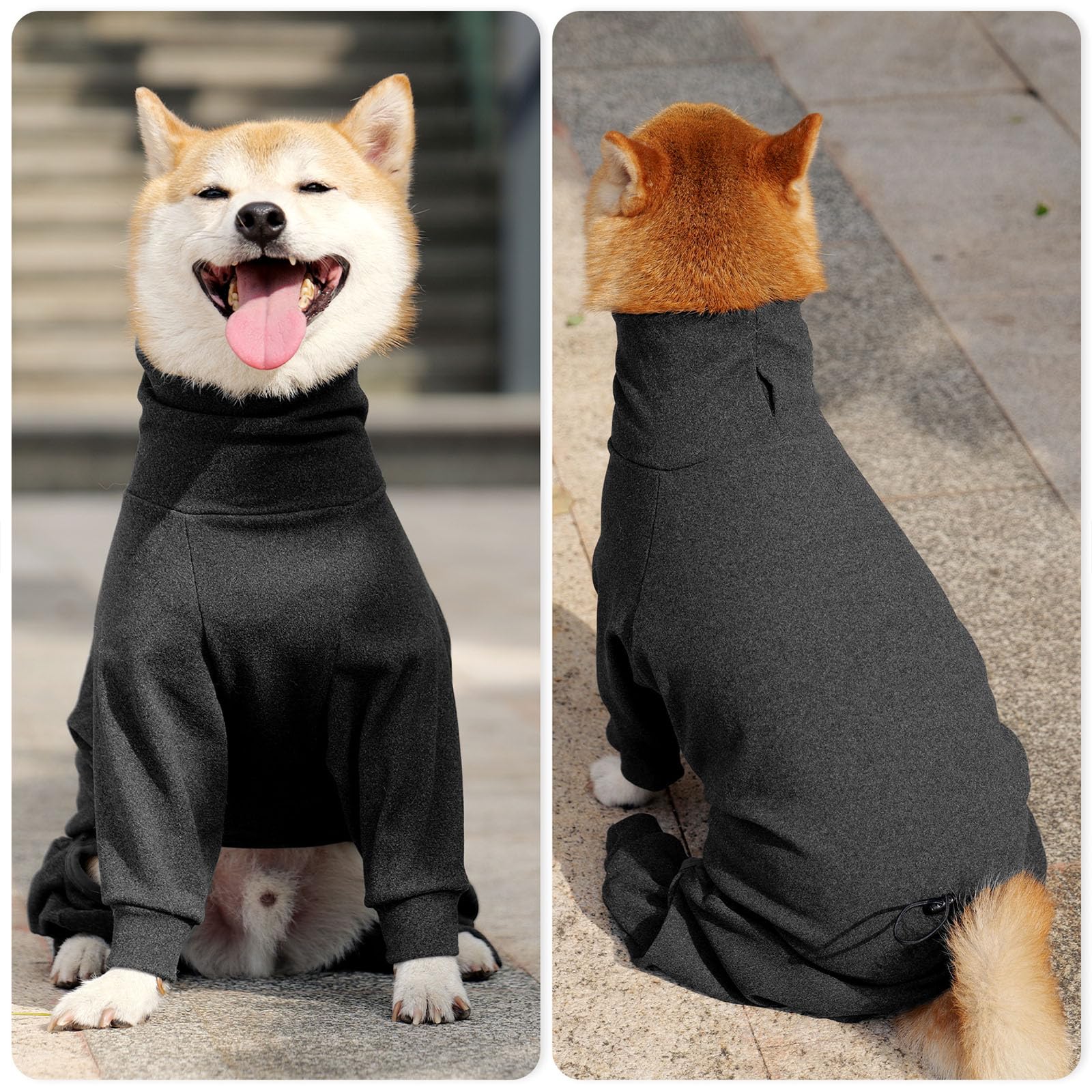 LIANZIMAU Manteau Chien Polaire Polaire pour Chien Pull-Overs Chiens Combinaison Chaude à Manches Longues Body Chiens Pyjama pour Petit Moyen et Grand