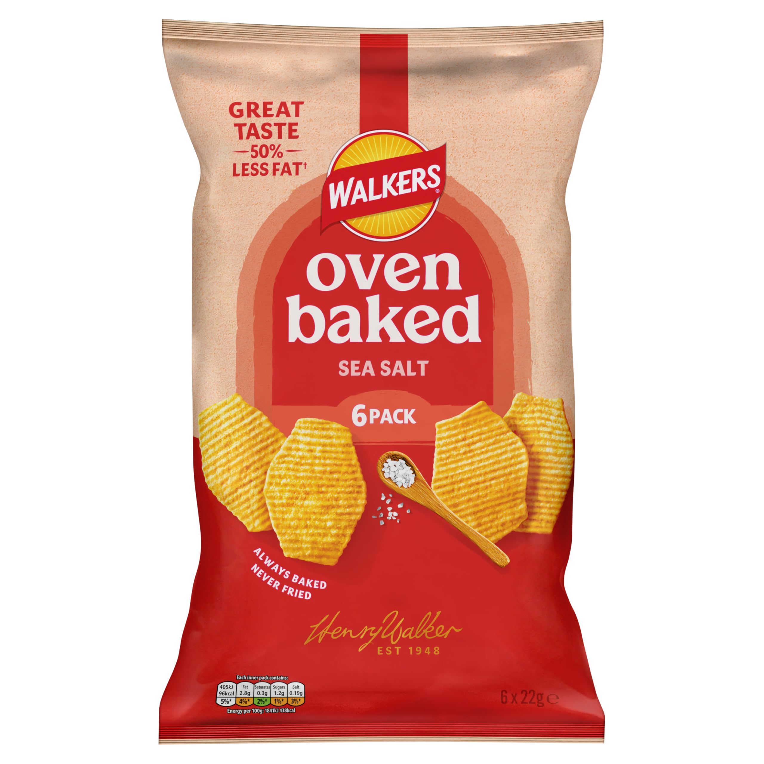 Baked Snacks Sea Salt 6 x 22g